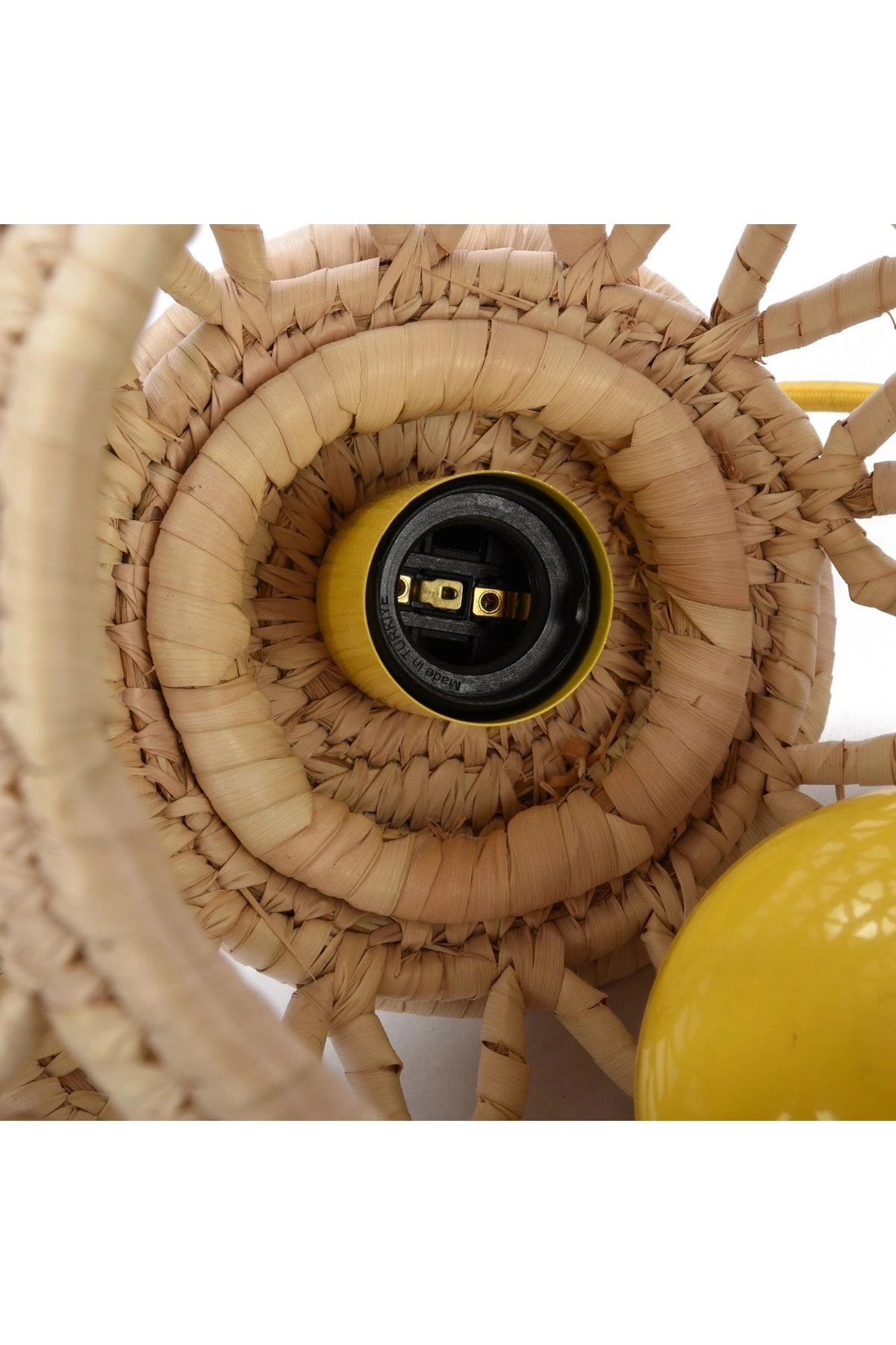 Calla Hasır Tavan Aydınlatma_ Sarı