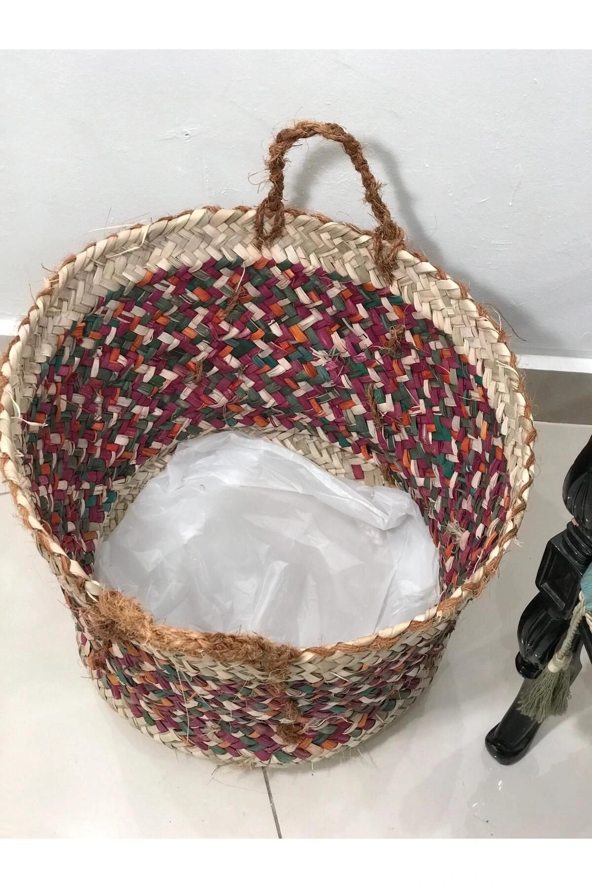 Chicory Doğal Hasır Saksı_ renkli - 44 x 44 cm