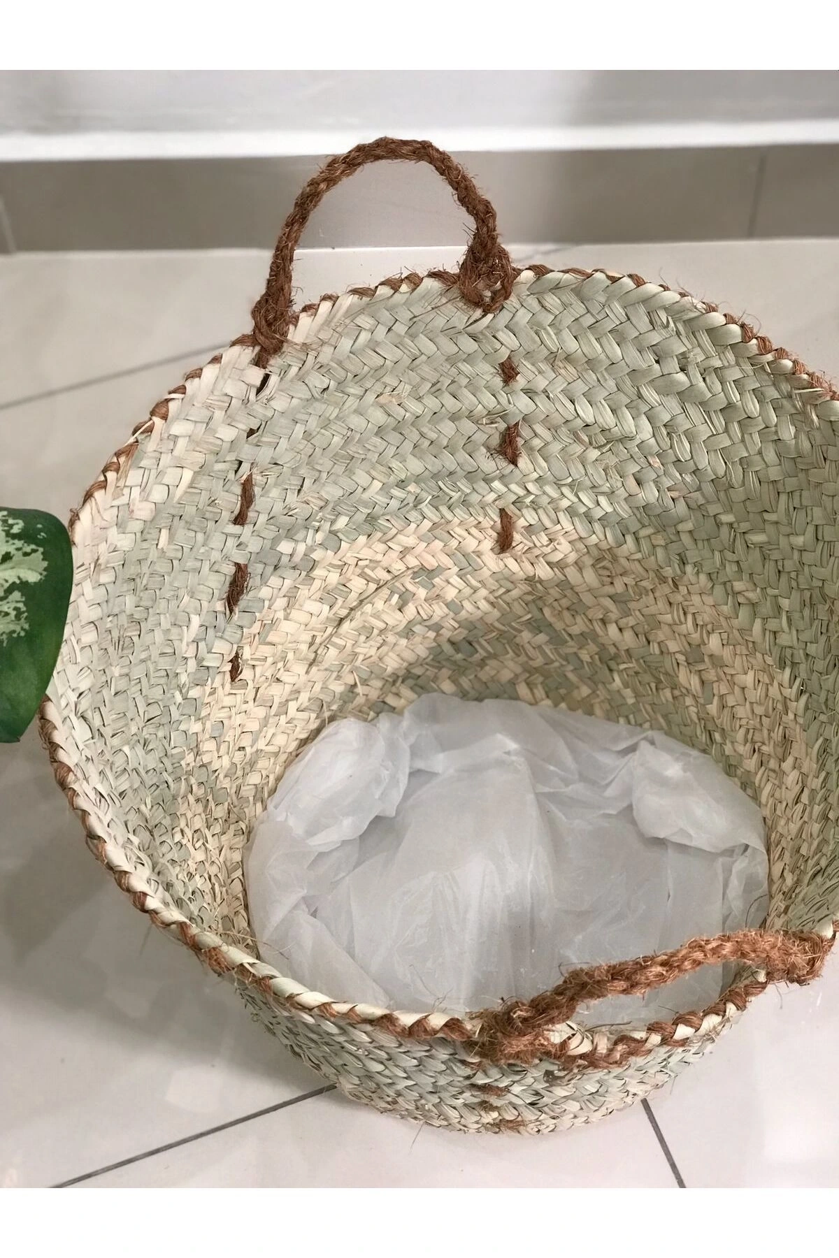 Chicory Doğal Hasır Saksı_sade_ 36 X 44 Cm