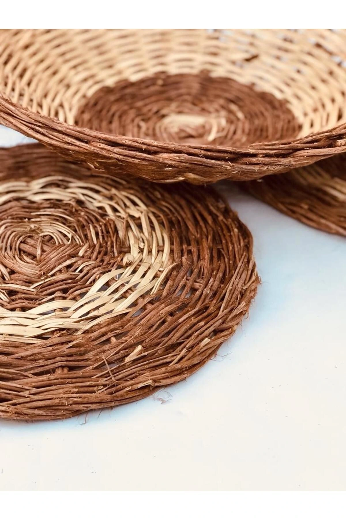 Clivia Hasır Duvar Tabağı, Duvar Süsü_ 4lü set