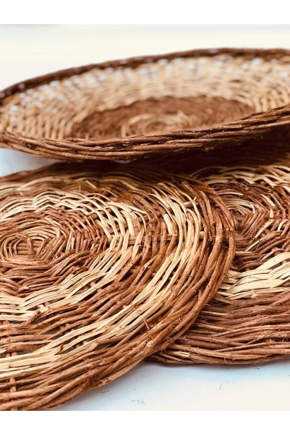 Clivia Hasır Duvar Tabağı, Duvar Süsü_ 4lü set