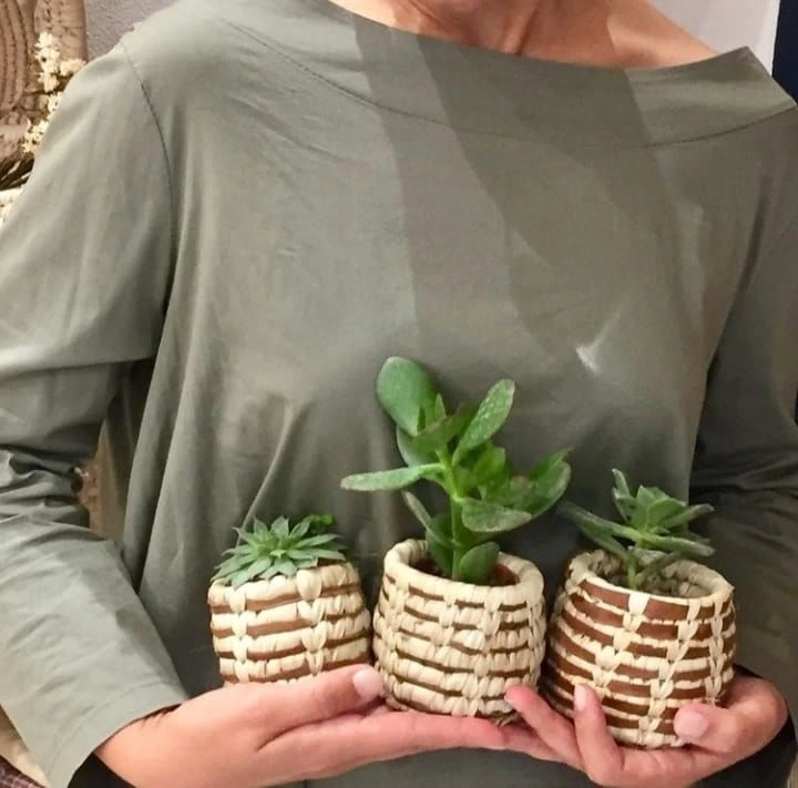 Ekon Hasır Saksi Sepeti