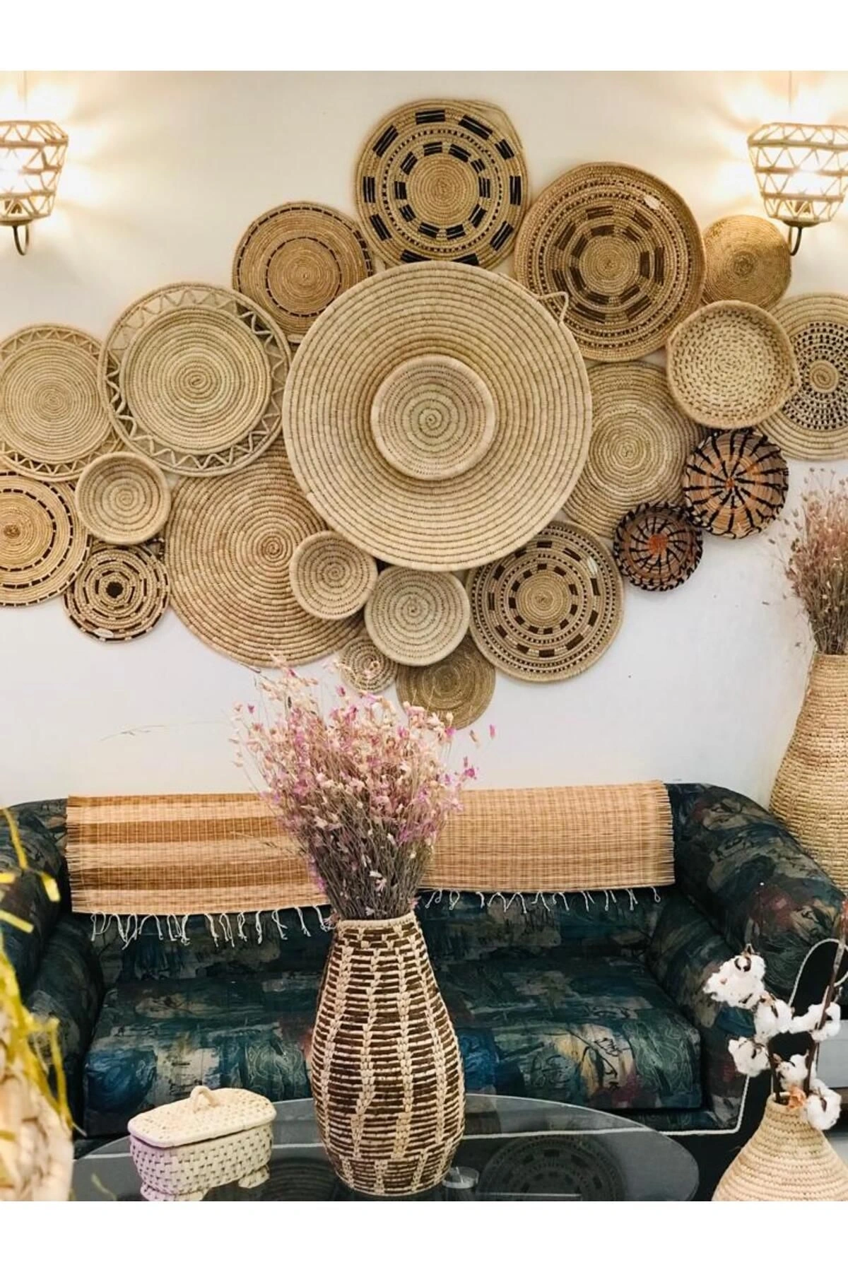 Exclusive Hasır Duvar Tabağı 22li set_ Model 1