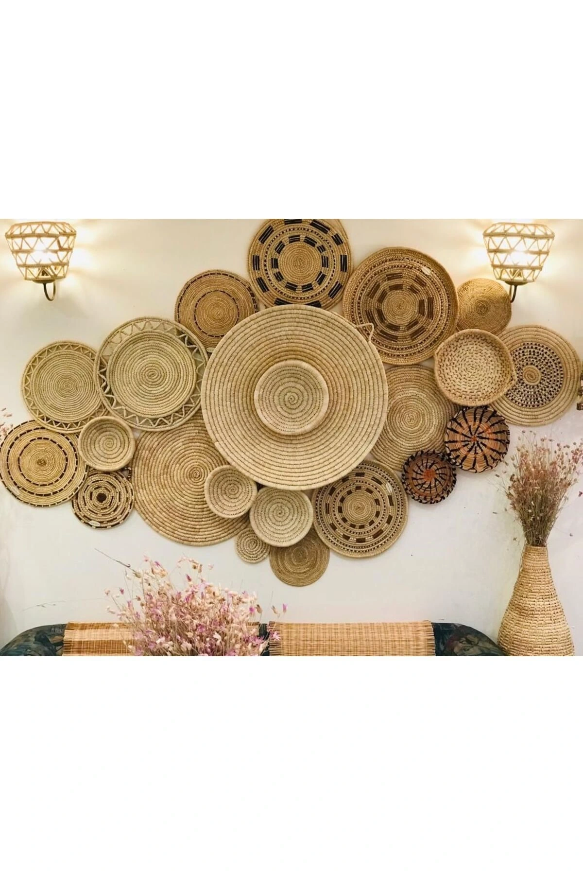 Exclusive Hasır Duvar Tabağı 22li set_ Model 1