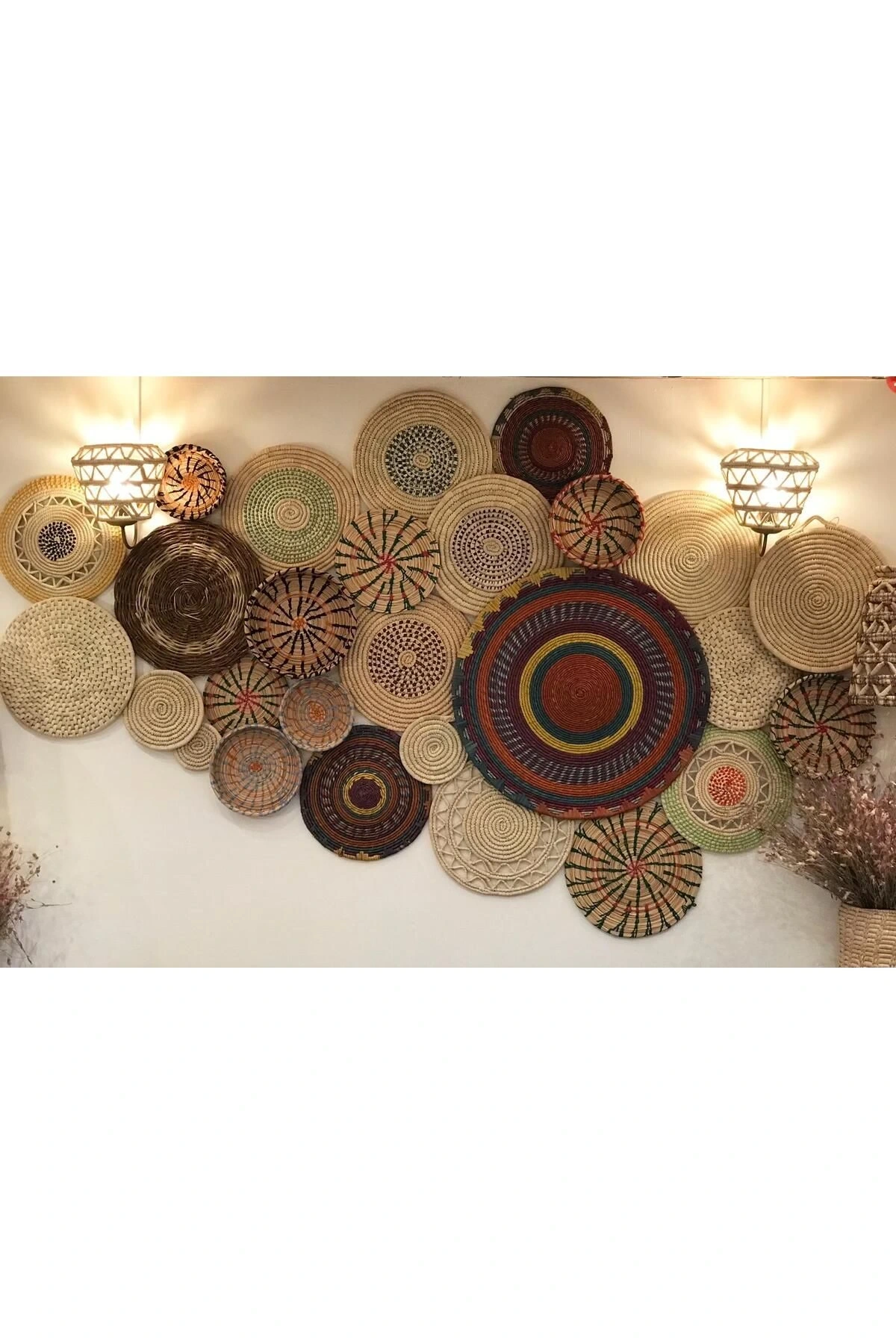 Exclusive Hasır Duvar Tabağı 27li set_ Model 2