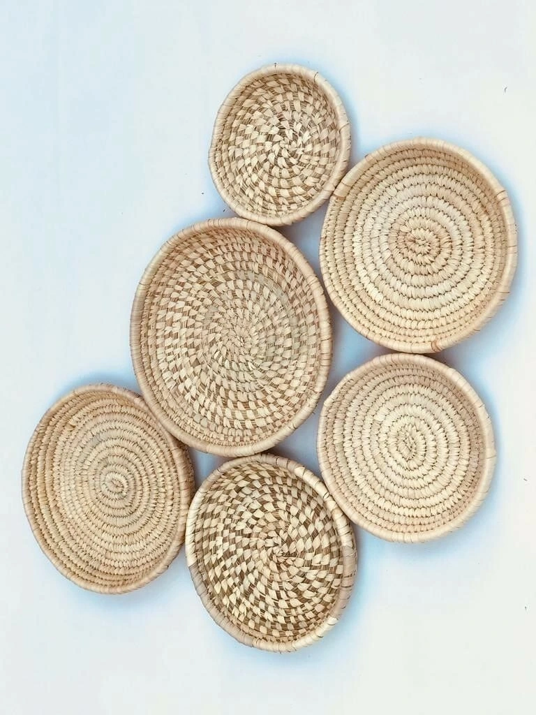 Hog Hasır Duvar Tabağı Seti_ 6lı Set