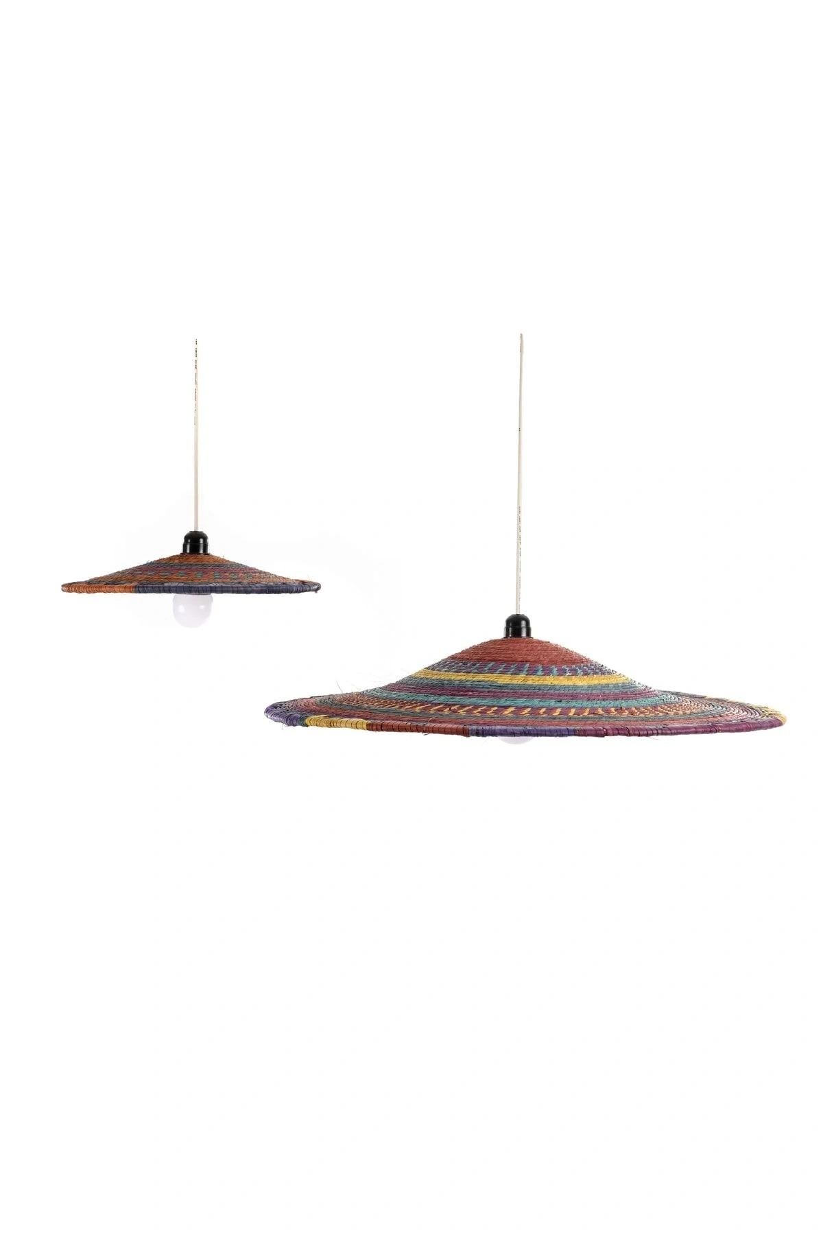 Malva- Violet Hasır Tavan Aydınlatma _ 2li Set