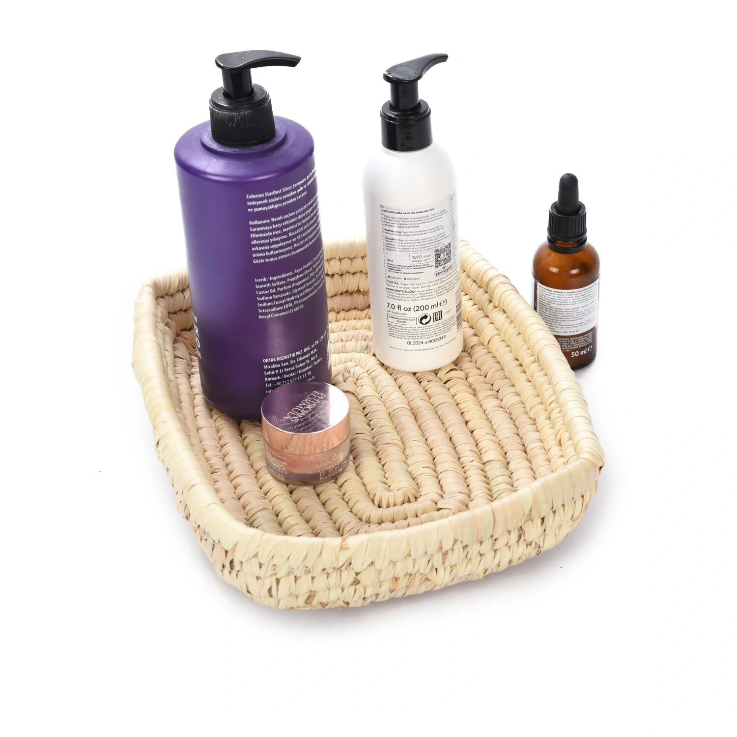 Natal Hasır Tepsi Orta Boy_ 25 cm