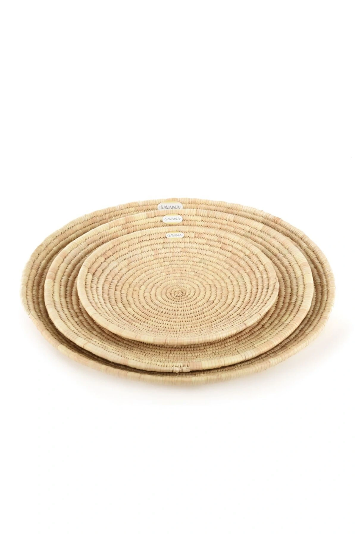 Natalia Hasır Duvar Tabağı seti_ 3Lu set (45-55-65 cm)