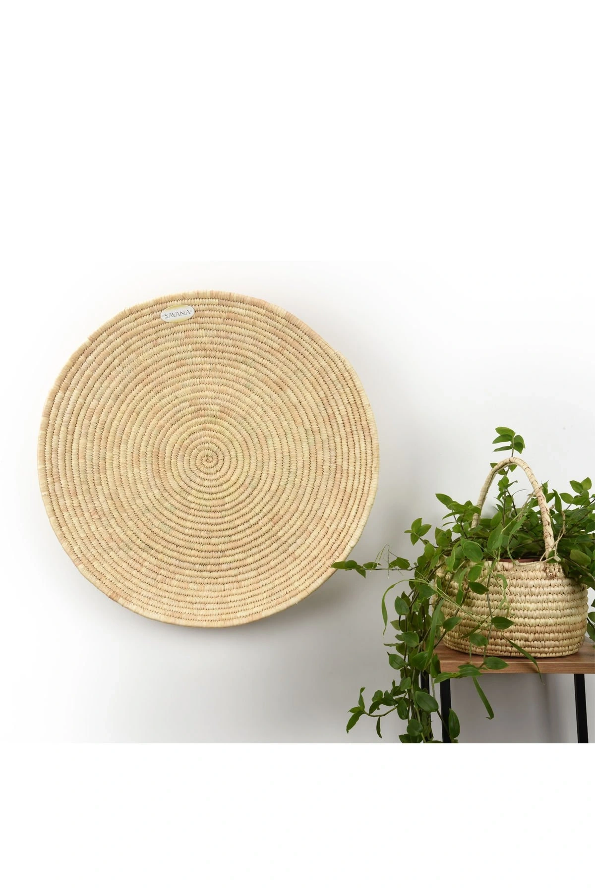 Natalia Hasır Duvar Tabağı_ 65 cm