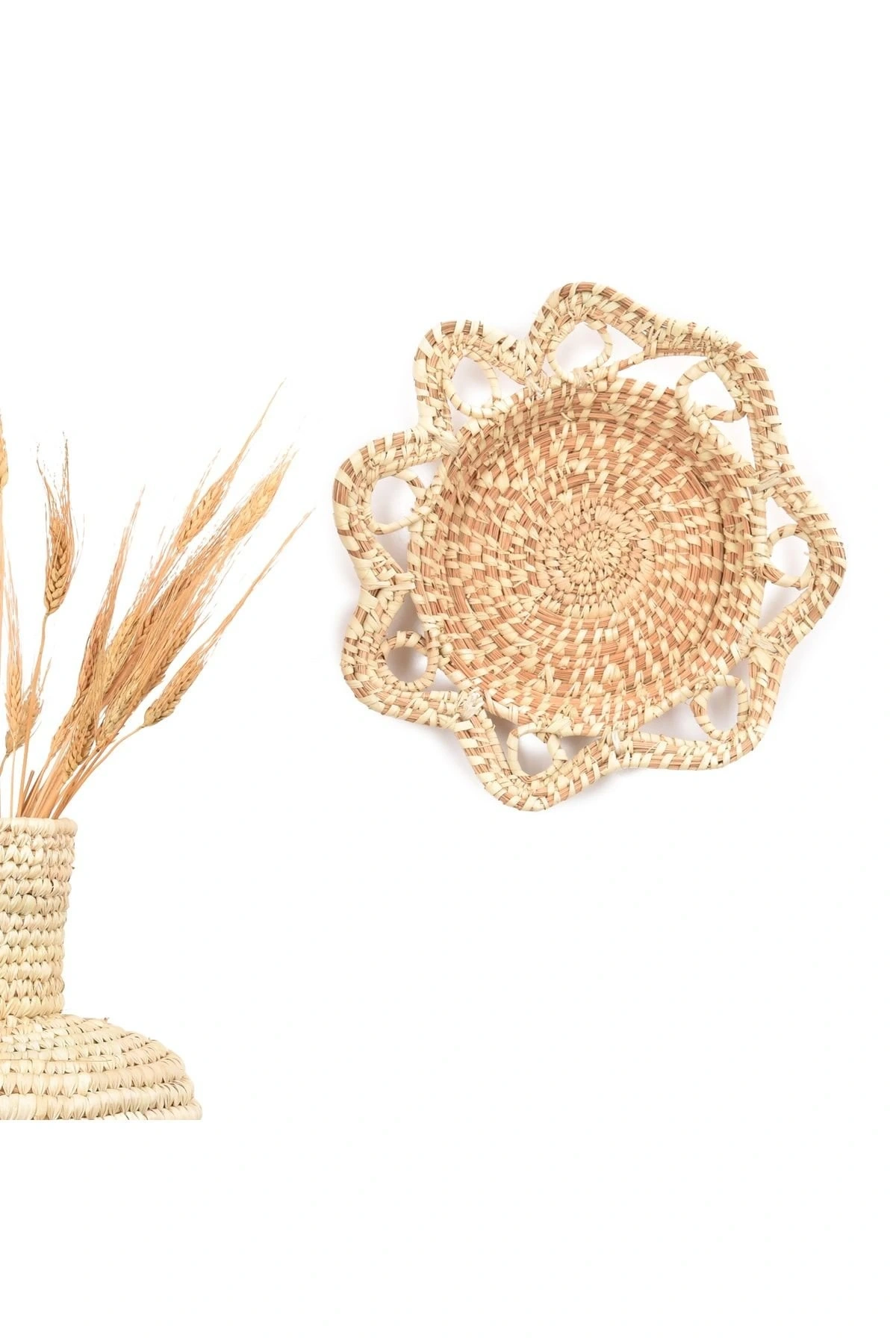 Oxalis Hasır Duvar Tabağı