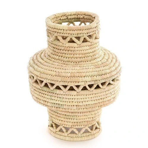 Saffron Hasır Vazo Orta Boy