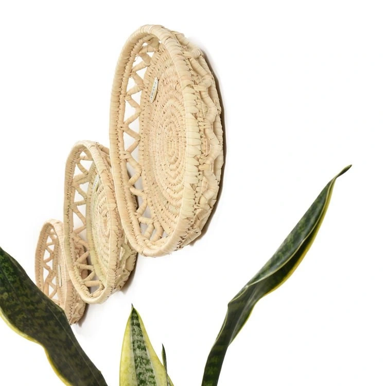 Salvia Hasır Duvar Tabağı Seti_ 3 lü Duvar set (20-25-30 cm)