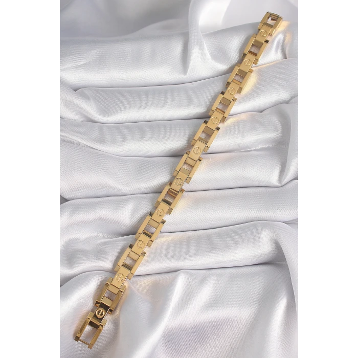 316L Çelik Gold Renk Unisex Bileklik