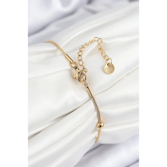 316L Çelik Topcuk Model Gold Renk Kadın Bileklik