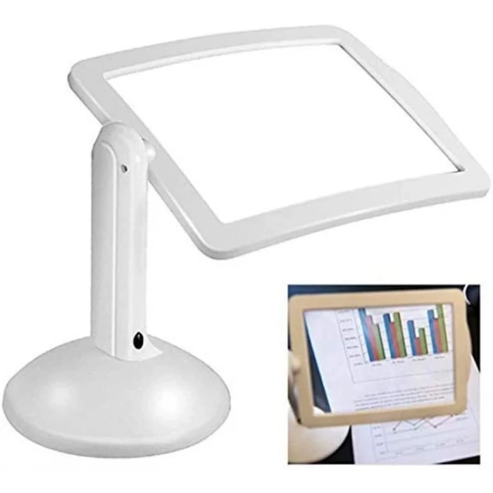 3x  360 Derece Döndürme Ekranlı, Çok Fonksiyonlu Masaüstü Büyüteç 3x