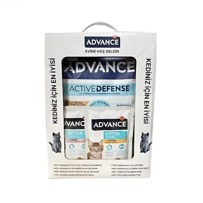 Advance Tavuk Etli Yavru Kedi Maması 1.5 Kg 2 Pouch Hediye