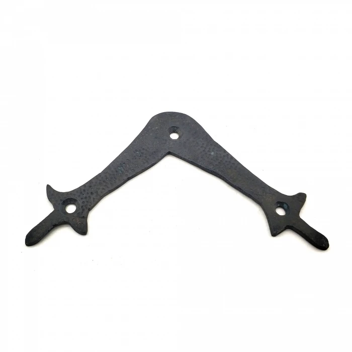 Antika Tarz Dekoratif Pirinç Zambak Gönye - Üst, 107x107 Mm, Oksit