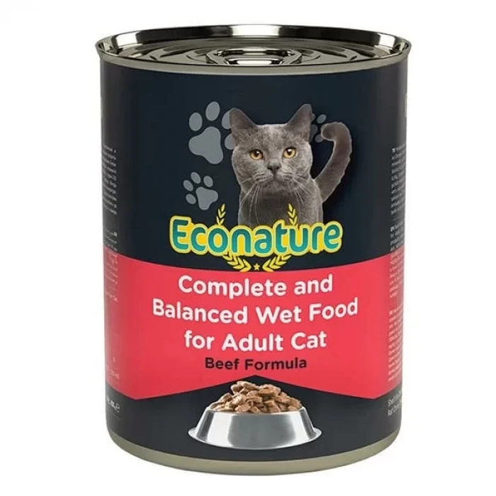 Econature Sığır Etli Yetişkin Konserve Kedi Maması 400 Gr