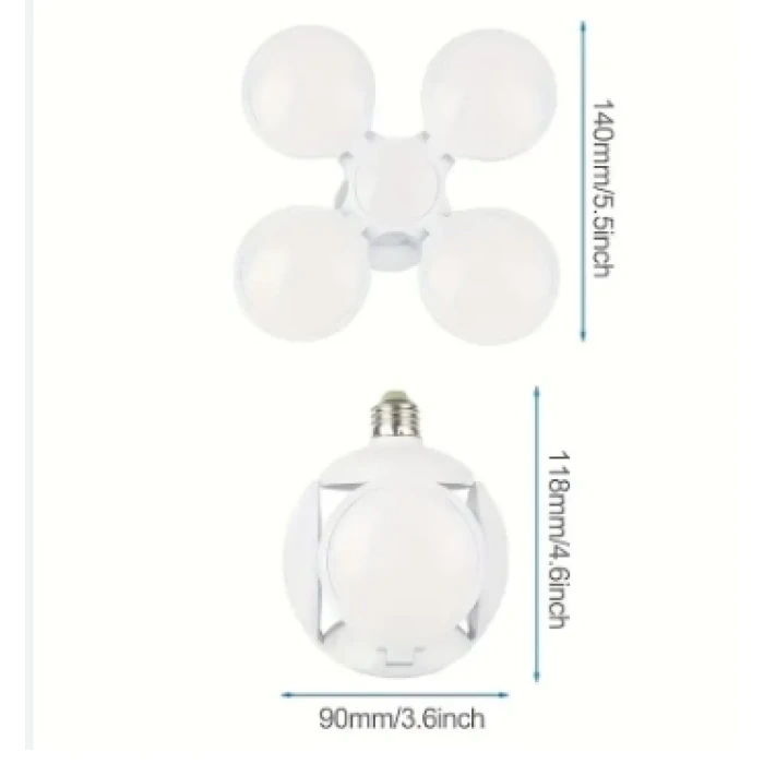 Led Futbol Ufo Ampul E27 28w 360 Derece Katlanır Lamba Ac 220v Lamba Led Spot Işık Beyaz Glop Led