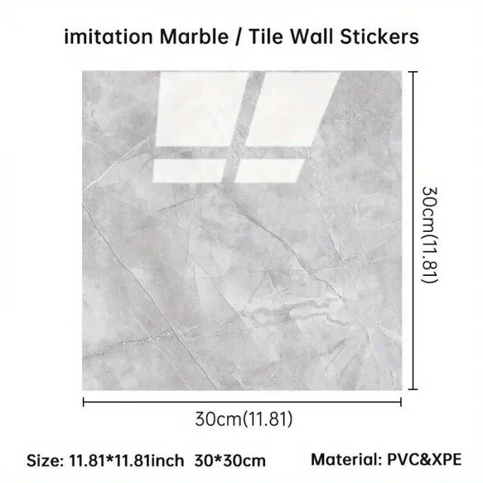 Gri Mermer Desen Duvar Sticker (30*30)