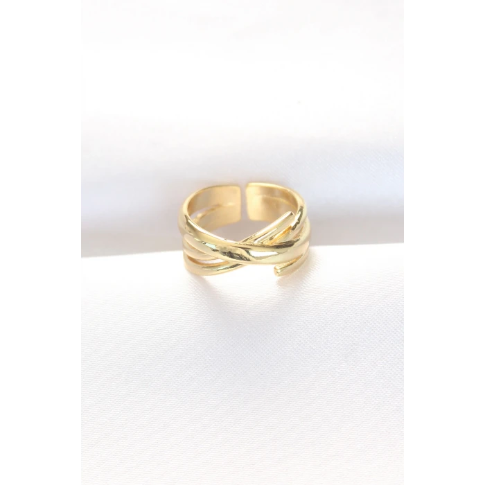 Kalın Gold Renk Ayarlanabilir Yüzük