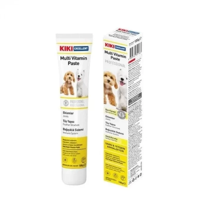 Kiki Excellent Bağışıklık Sistemi Destekleyici Yavru ve Yetişkin Multi Vitamin Köpek Macunu 100 Gr