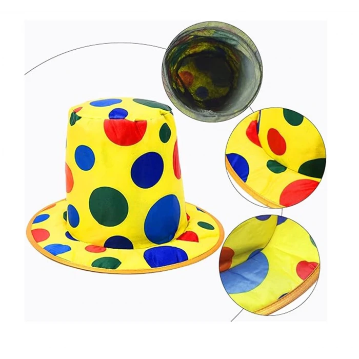 Palyaço Şapkası Rengarenk Puantiyeli 19 Cm
