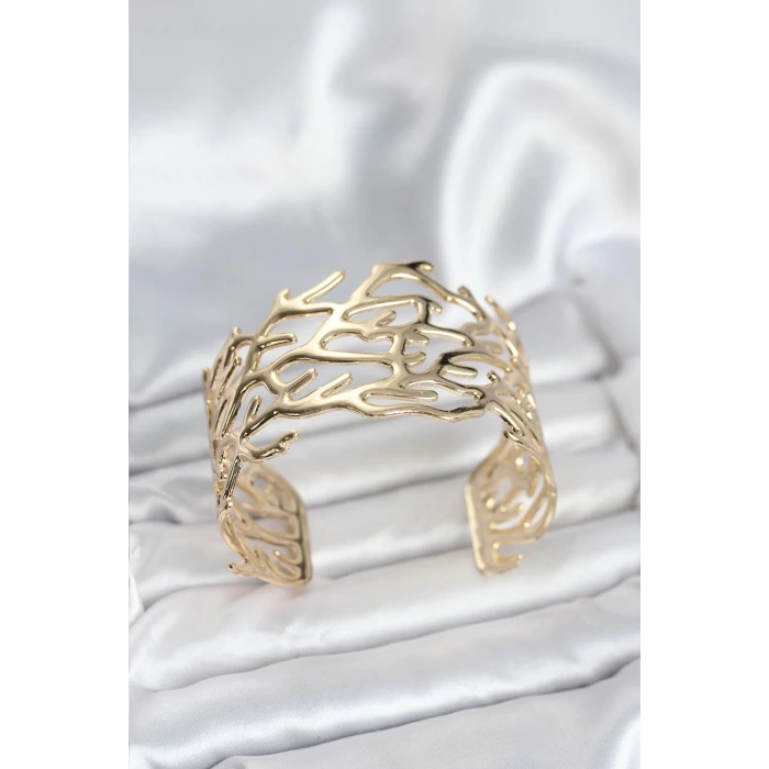 Pirinç Gold Renk Vintage Model Kadın Bileklik