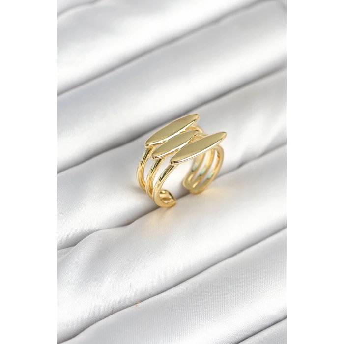 Pirinç Gold Renk Vİntage Model Kadın Yüzük