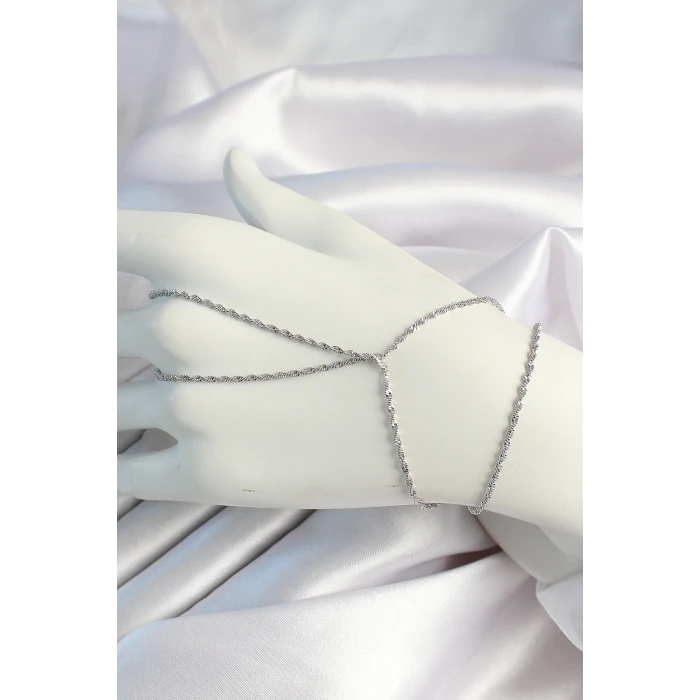 Pirinç Gümüş Renk Burgu Zincirli Şahmeran