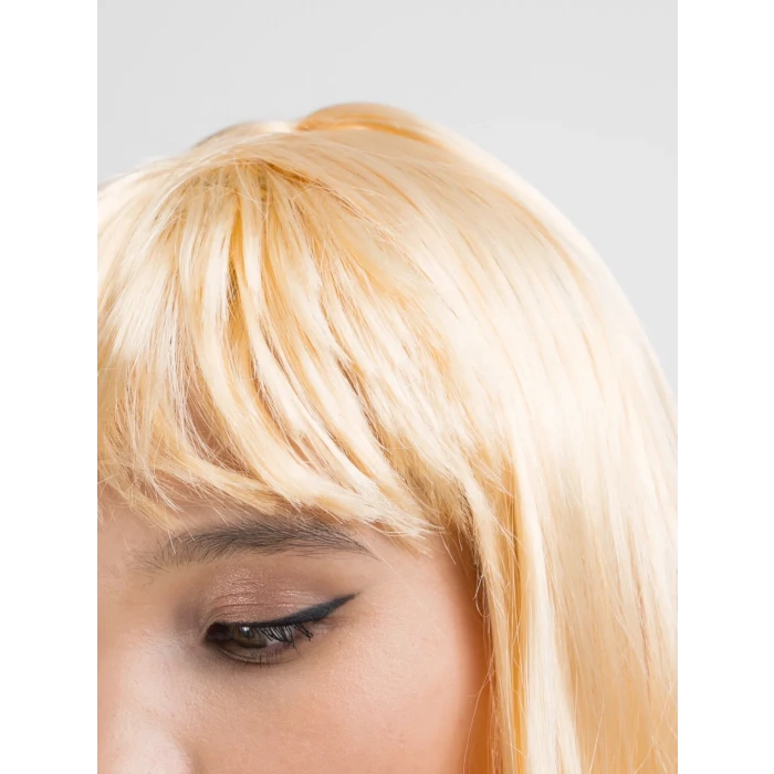 Platin Altın Dore Renk Uzun Düz Parti Peruğu