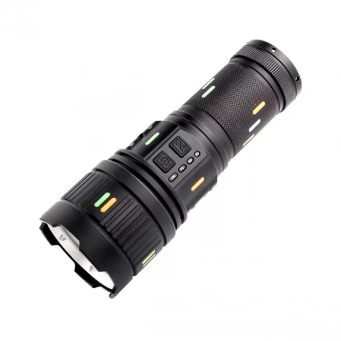 Pro F-3001 Alüminyum Tg Led Güç Göstergeli Type-c Şarjlı El Feneri 100 W