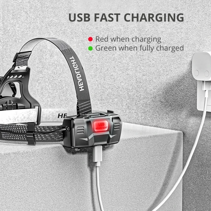 Ps-8002 Sensörlü Zoomlu Profesyonel Şarjlı Kafa Lambası