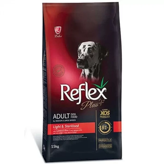 Reflex Plus Light Sterilised Kuzulu Yetişkin Köpek Maması 15 Kg