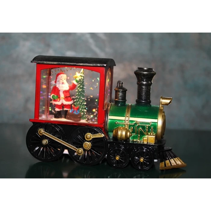 Trenli Yılbaşı Işıklı Kar Küresi Alk3220