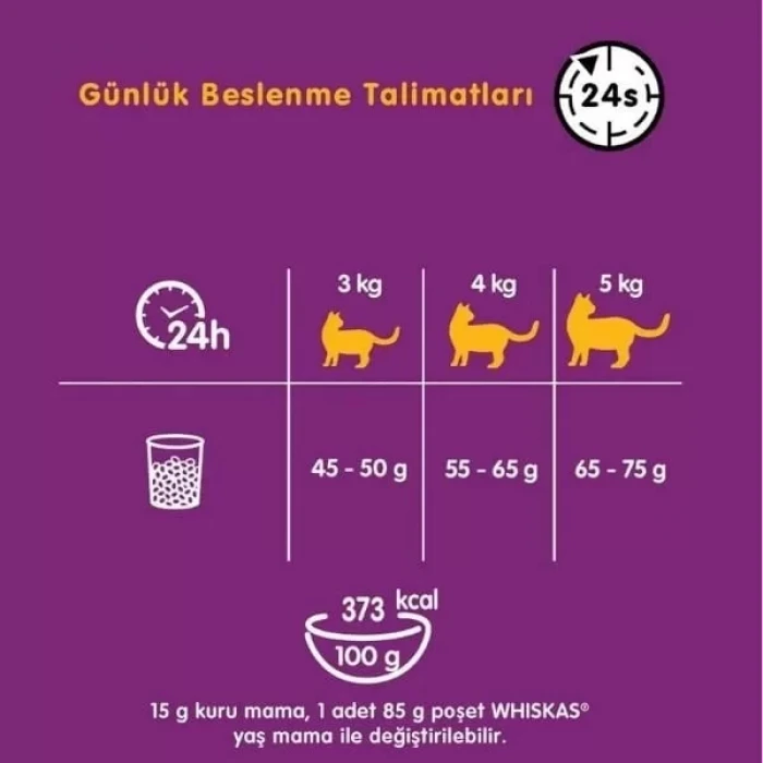 Whiskas Ton Balıklı ve Sebzeli Yetişkin Kedi Maması 300 Gr