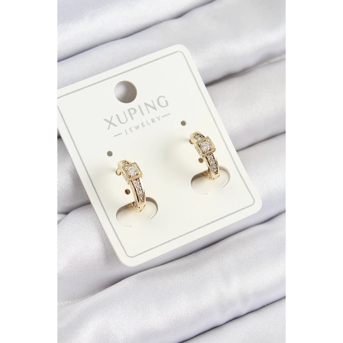 Xuping Zirkon Taşlı Kemer Model Gold Renk Kadın Küpe