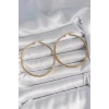 316 Çelik Gold Renk 53 mm Halka Model Kadın Küpe