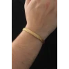 316L Çelik Altın Renk Hasır Görünüm Erkek Bileklik