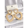 316L Çelik Gold Renk Kalp Model Kadın Küpe