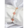 316L Çelik Gold Renk Pembe Baby Boy Yonca Kadın Bileklik