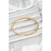 316L Çelik Gold Renk Zirkon Taşlı 65 mm İnce Kadın Kelepçe Bileklik