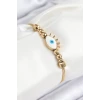 316L Çelik Göz Charm Model Gold Renk Kadın Bileklik