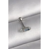 316L Çelik Gümüş Renk Mavi Zirkon Taşlı Tragus Piercing