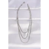 316L Çelik İtalyan Zincir Gümüş Renk Çoklu Kolye