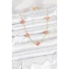 316L Çelik Zincir Gold Renk Pembe Baby Boy Yonca Kadın Kolye