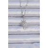 316L Çelik Zincir Gümüş Renk Zirkon Taşlı Kutup Yıldızı Kolye