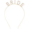 Altın Gold Renk Bekarlığa Veda Kristal Taş Bride Tacı İthal 16x10 Cm