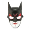 Kırmızı Gözlü Siyah Batman Maske - Lastikli Batgirl Maskesi 28x17 Cm